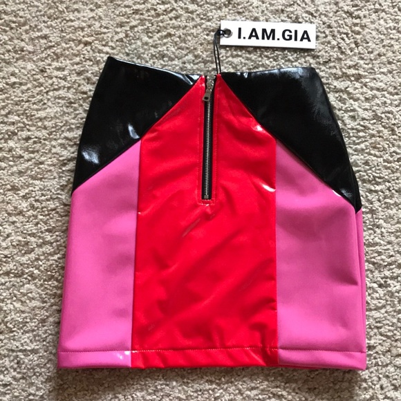 I.AM.GIA Dresses & Skirts - NWT RARE I AM GIA RED SPICA LATEX SPICA SKIRT- XS